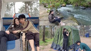 Our First Time Camping! ⛺️ Aussie Bush Camping 🕷(International Couple AMWF)