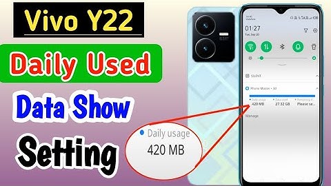 VIVO Y22 me Daily Data usage kaise show kare | How to show daily use data in Vivo y22 mobile