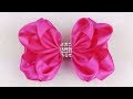 DIY Ribbon Hair Bow I Kanzashi Ribbon Bow Flower I How To Make Ribbon Bow