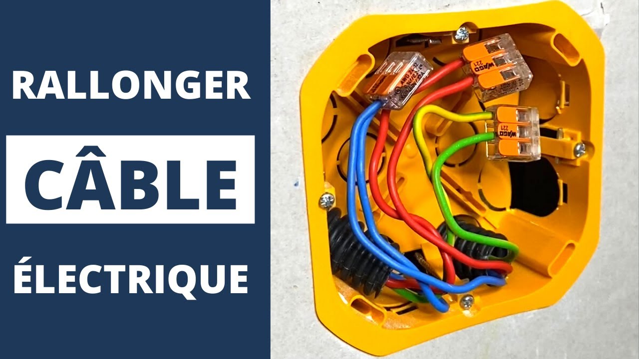 COMMENT RALLONGER UN CÂBLE ÉLECTRIQUE DEPUIS UNE BOITE DE DÉRIVATION 