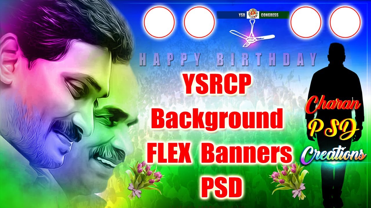 YSRCP BACKGROUND FLEX BANNERS PSD - YouTube