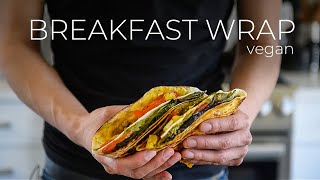 Vegetarisches Tofurührei Frühstücks-Crunchwrap-Rezept