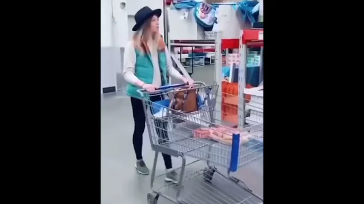 Supermarket cart slide trick - DayDayNews