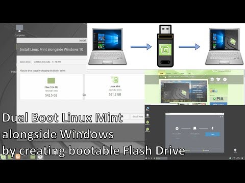 Dual Boot Linux Mint with Windows 10  using Bootable Pen Drive