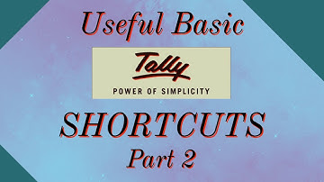 Tally Shortcuts - Part 2