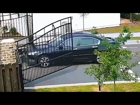 Woman Drives Into Gate | Best Viral Videos Of The Week