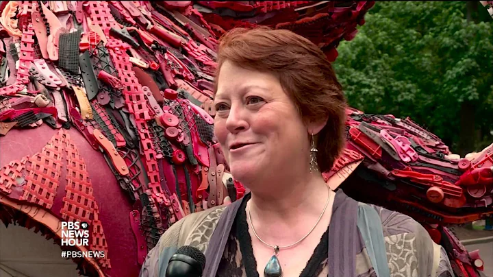 Turning 315 billion pounds of plastic ocean pollution into sea-saving art