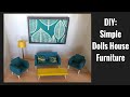 DIY: how to make dolls house furniture, modern miniature furniture,