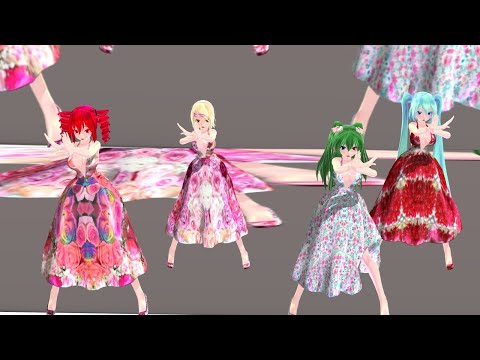 【MMD】もっちょこちょい【重音テト　櫻花アリス　鏡音リン　初音ミク】