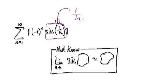 Video 2579 - Absolute Convergence Test - sin(1/n) - Example (1/2)