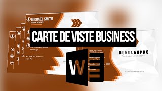 Carte de visite business avec Ms Word 2023