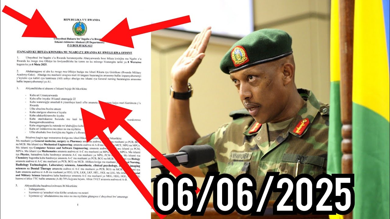 Itangazo Rya Rdf ITANGAZO RYA RDF RYIHUTIRWA CYANE LE 06/06/2025 NGAYO AMATALIKI REBA ...