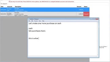 Creating purchase entry in Book Keeper Windows