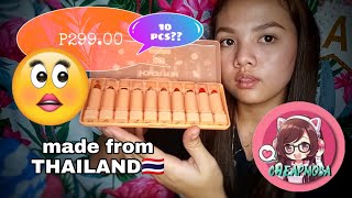 Vlog#5 HEY PEACH TANAKO 10pcs LIPSTICK (from Thailand)💄| Maria Vlogs