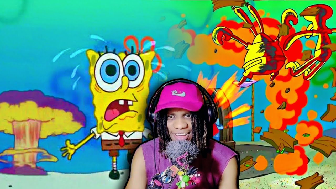 SPONGEBOB SQUAREPANTS CHARACTERS EXPLODING FOR 4 MINS REACTION - YouTube