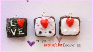 Polymer Clay Tutorial For Beginners - Valentines Day Brownies @funkypinkgal