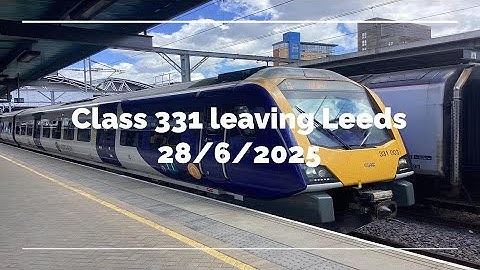 Class 331 leaving Leeds 28/6/2025