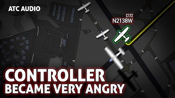 Tower Controller ERUPTS in Anger at Pilot MISTAKE. Real ATC Audio