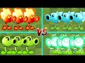 FIRE PEA vs SNOW PEA vs REPEATER vs ELECTRIC PEA - Who Will Win? - PvZ 2 Plant Vs Plant