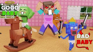 Daycare Herobrine Has A Headache With Good Baby And Bad Baby. Nyan Pug