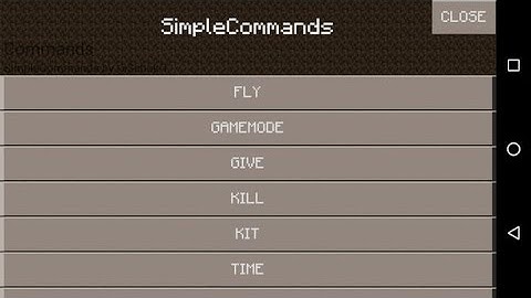 Simple Commands List Mod Minecraft PE