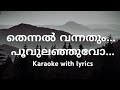 Thennal vannathum poovulanjuvo Karaoke with lyrics | Kabooliwala | KS Chithra