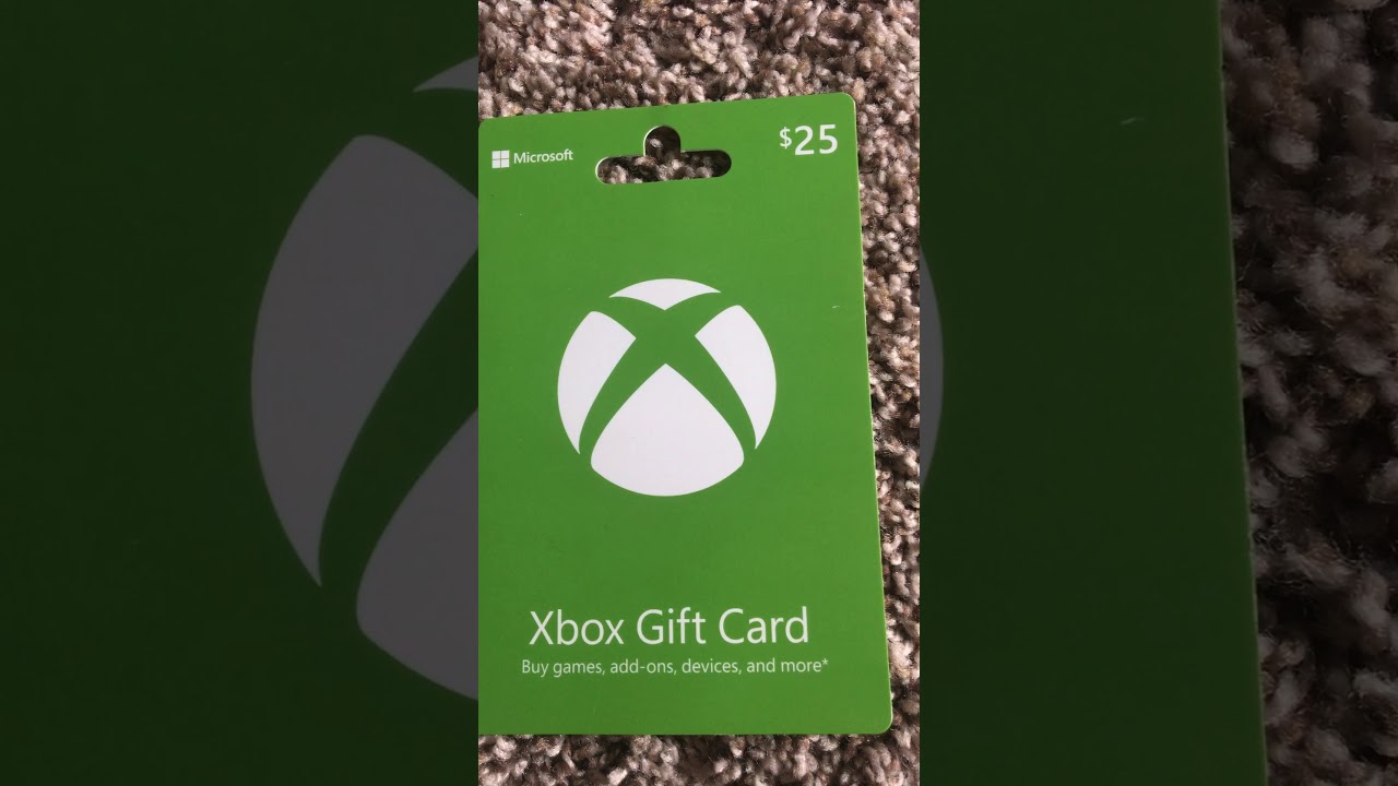 25 Xbox one gift card YouTube