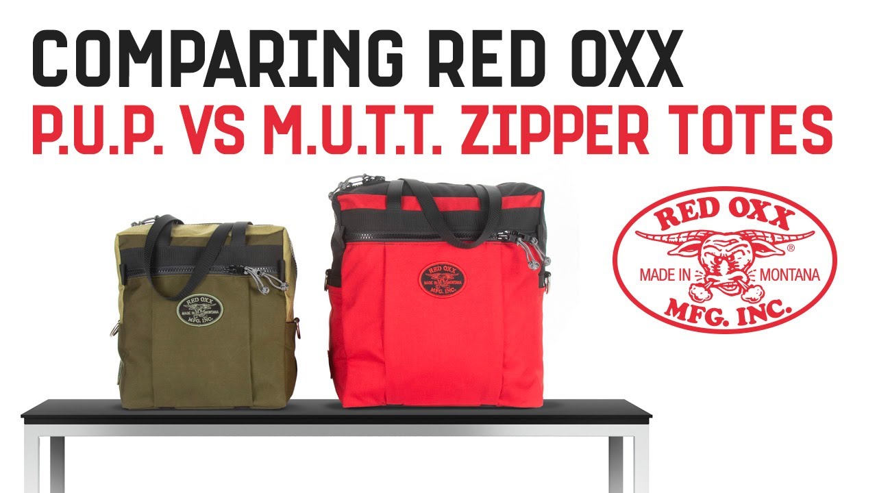 Comparing Red Oxx Maximum Utility Travel Tote Vs The P.U.P. Zipper