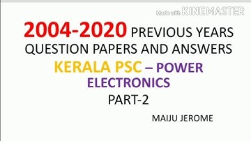 Kerala psc 19/2019 govt polytechnic lecturer in electronics exam previous question papers and answer