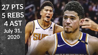 Devin Booker 27 PTS  5 REBS  4 AST | Suns vs Wizards| Full Highlights 7\/31\/2020