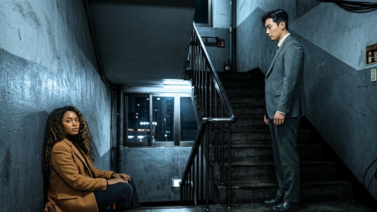 After the meeting, she hid in the stairwell — he sat nearby until she spoke.