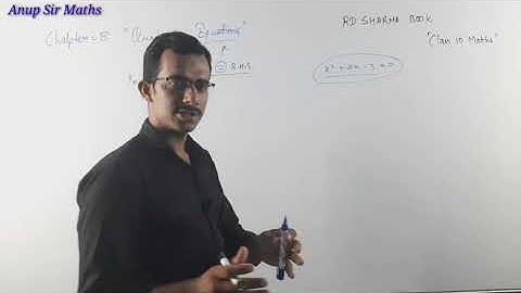 RD Sharma Solutions || Basics of Quadratic Equations || Chapter 8 ||  Class 10 maths