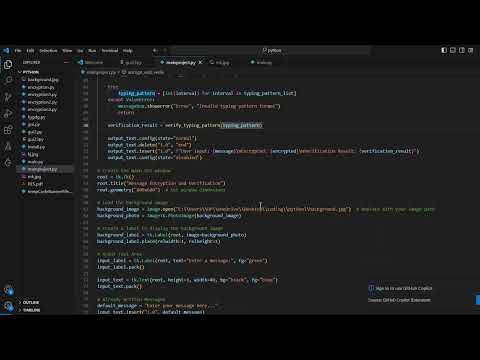 Project on encryption and verification using python and machine learning