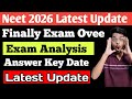 NEET 2026 Exam Analysis Today 🔥 Paper Level + Answer Key + Result Date
