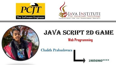 #HTML #CSS #javascript | 2D Game Development Project  | Java Institute | Chalith  Prabashwara