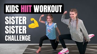 "GET STRONG" Kids Workout 💪 (Sister Sister Kids Exercises!)