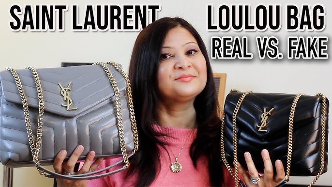 Step 1: Fake vs real YSL Kate bag interior label