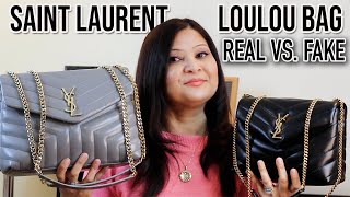 Real vs Fake Saint Laurent Monogram Chain Wallet (WOC) Calfskin Leather  Grain Finish 