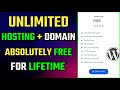How to get free hosting and domain for wordpress 2024  get unlimited free hosting for lifetime