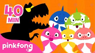 É T-Rex? Vamos Salvar Família Tubarão Baby Shark Compilação Pinkfong Canções Para Crianças