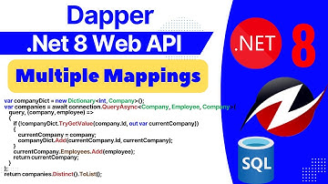 multiple mappings using dapper in .net core web api