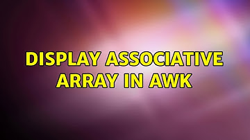 Display Associative array in awk