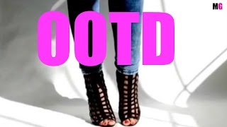 Ootd Sheer Bodysuit & Ripped Denim Jeans