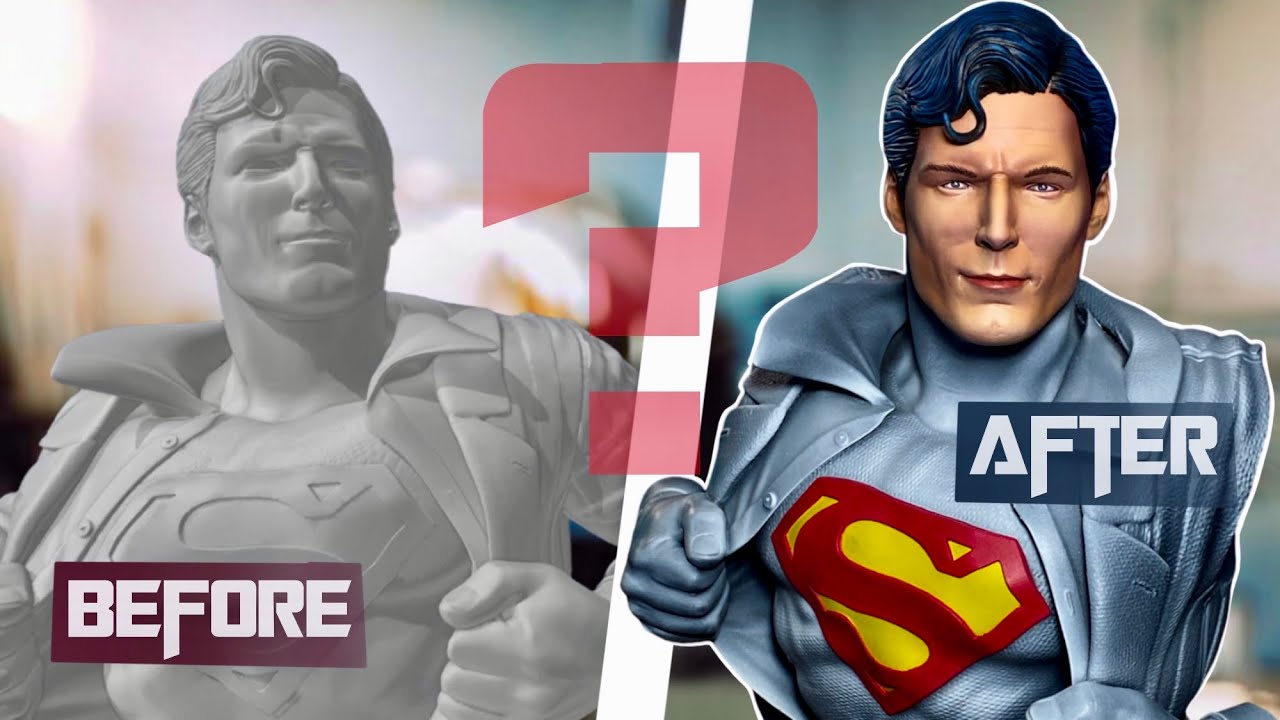 Painting Superman | How to Paint Faces and Skin Tone with Acrylic ...