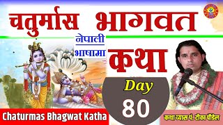 Chaturmas Katha Day- 80 || चतुर्मास भागवत कथा/ सुख || Chaturmas Bhagwat Katha