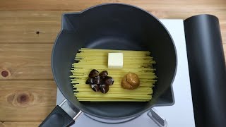 【時間がないあなたへ】しじみと味噌のクリームパスタをワンポットで作りたい【即席みそ汁】