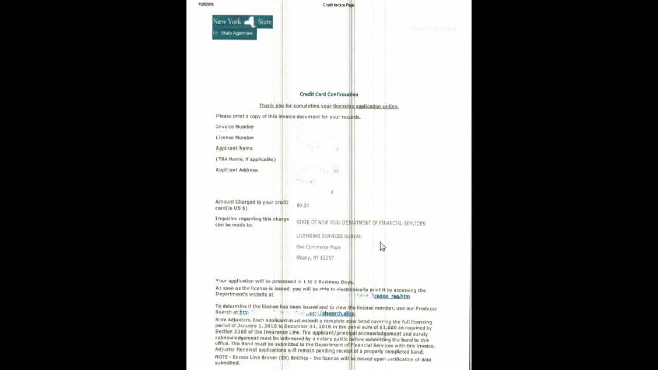 Credit card information form for DFS YouTube