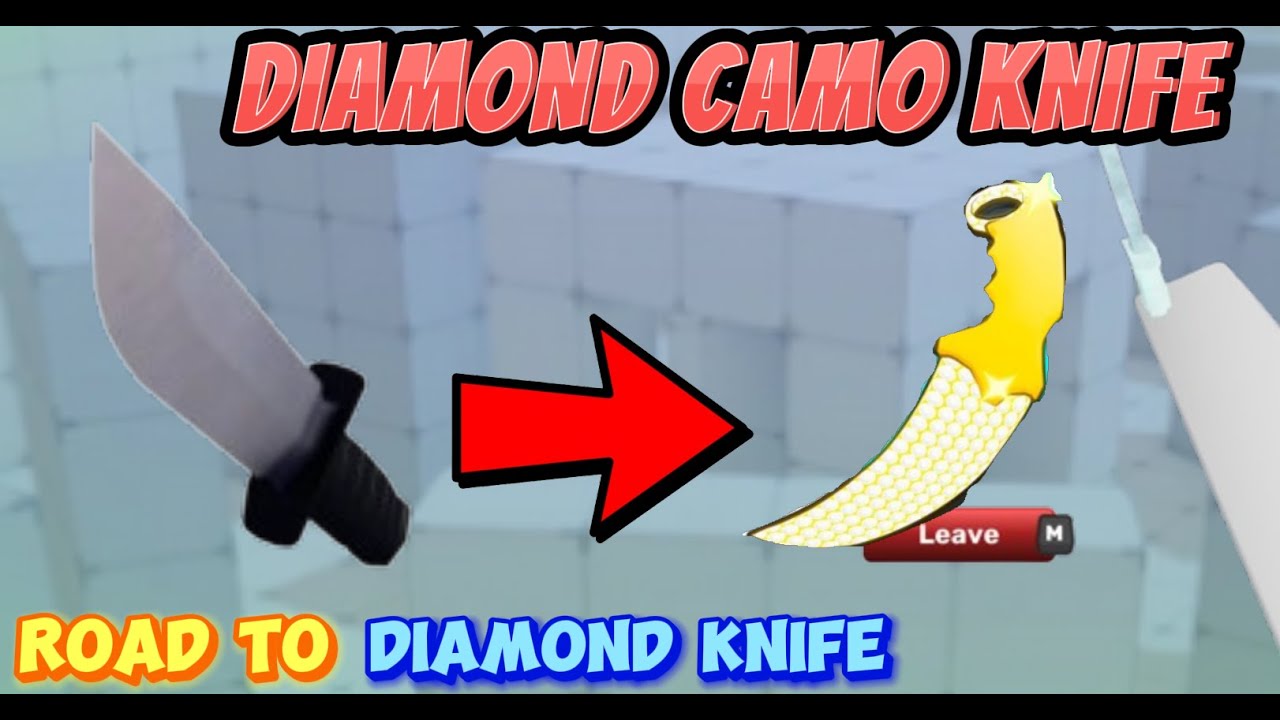 Road To DIAMOND CAMO on Knife with Freeze Ray in Roblox Rivals - YouTube