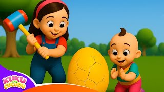Surprise Eggs Song 3D 🥚🚗 | Learn Colors &amp; Vehicles – Kuku and Cucudu