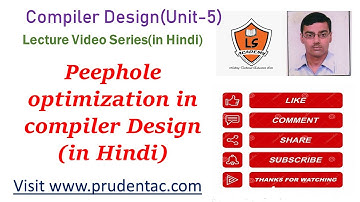 Peephole optimization in code generation(in Hindi)